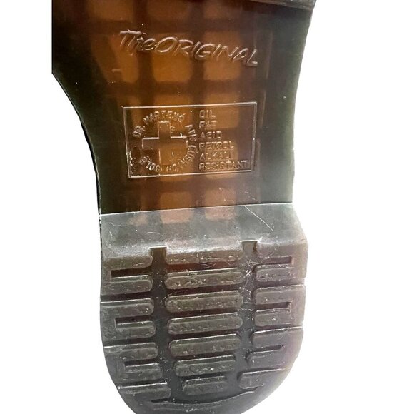 Dr. Martens Mens Black Leather Lace Up Combat Ankle Work Boots US 9 Airwair - Picture 11 of 13